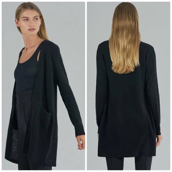 Atm‎ Anthony Thomas Melillo Longline Cashmere Cardigan Sz Medium Heathered Grey - Picture 1 of 8